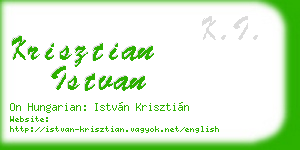 krisztian istvan business card