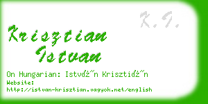 krisztian istvan business card